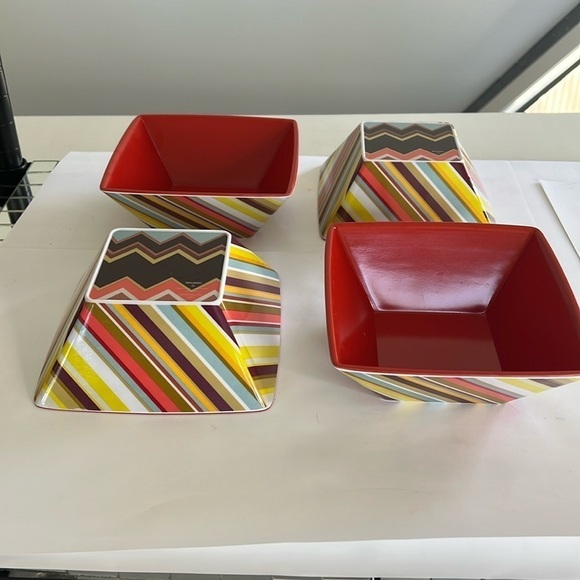 Set of Four Missoni Melamine Soup Salad Cereal Bowls - Picture 2 of 5